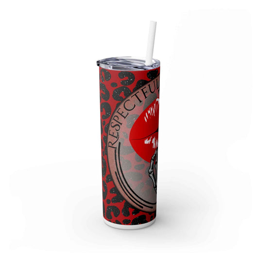 Sassy Skeleton Design - 20oz Skinny Tumbler with Straw