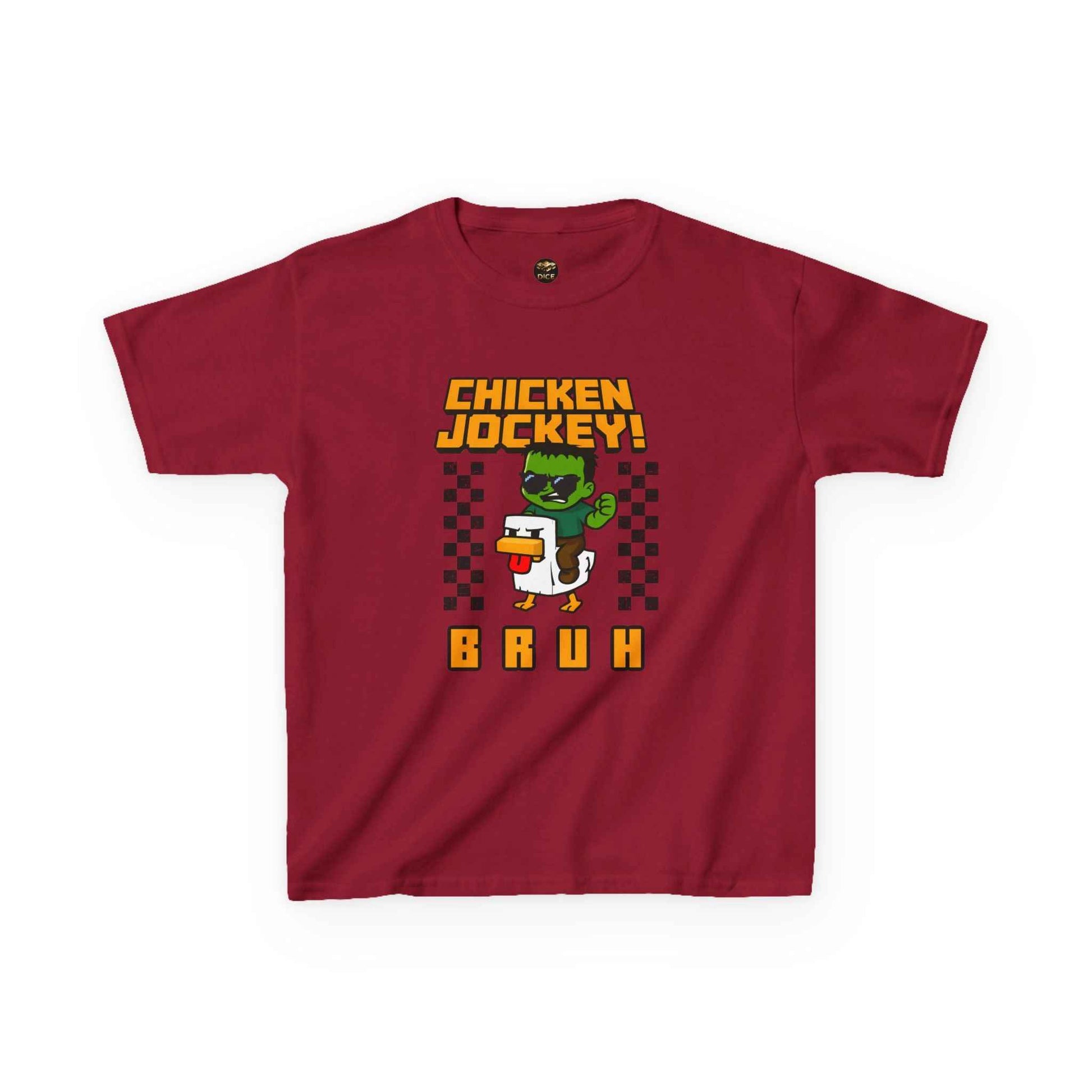 Kids Graphic Tee, Funny Chicken Jockey Design