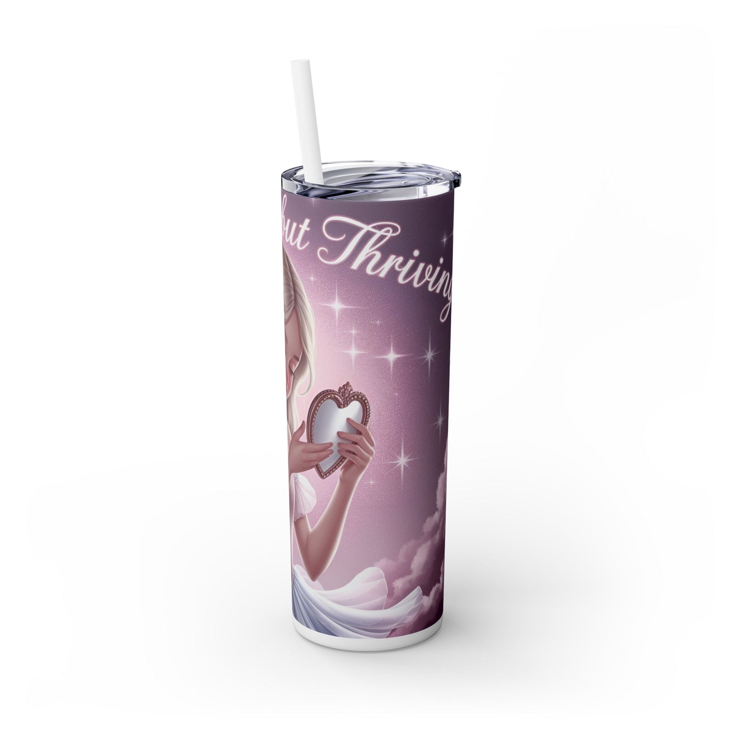 Delusional Princess Skinny Tumbler with Straw - 20oz