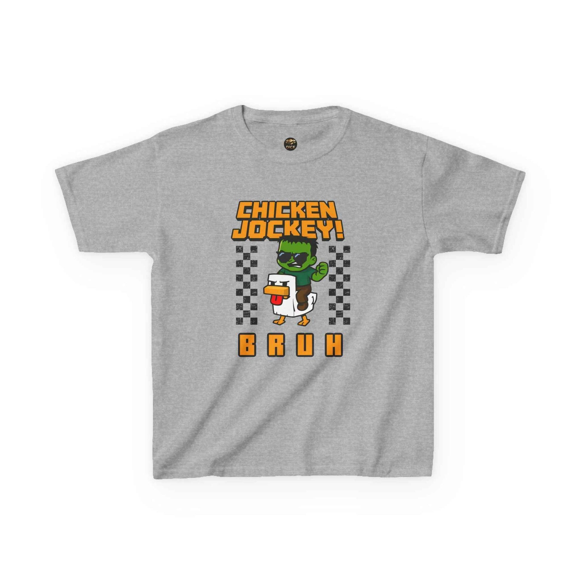 Kids Graphic Tee, Funny Chicken Jockey Design