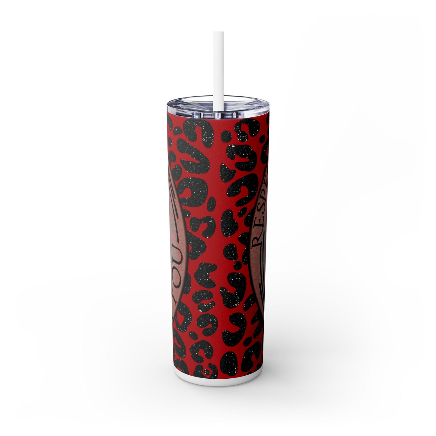 Sassy Skeleton Design - 20oz Skinny Tumbler with Straw