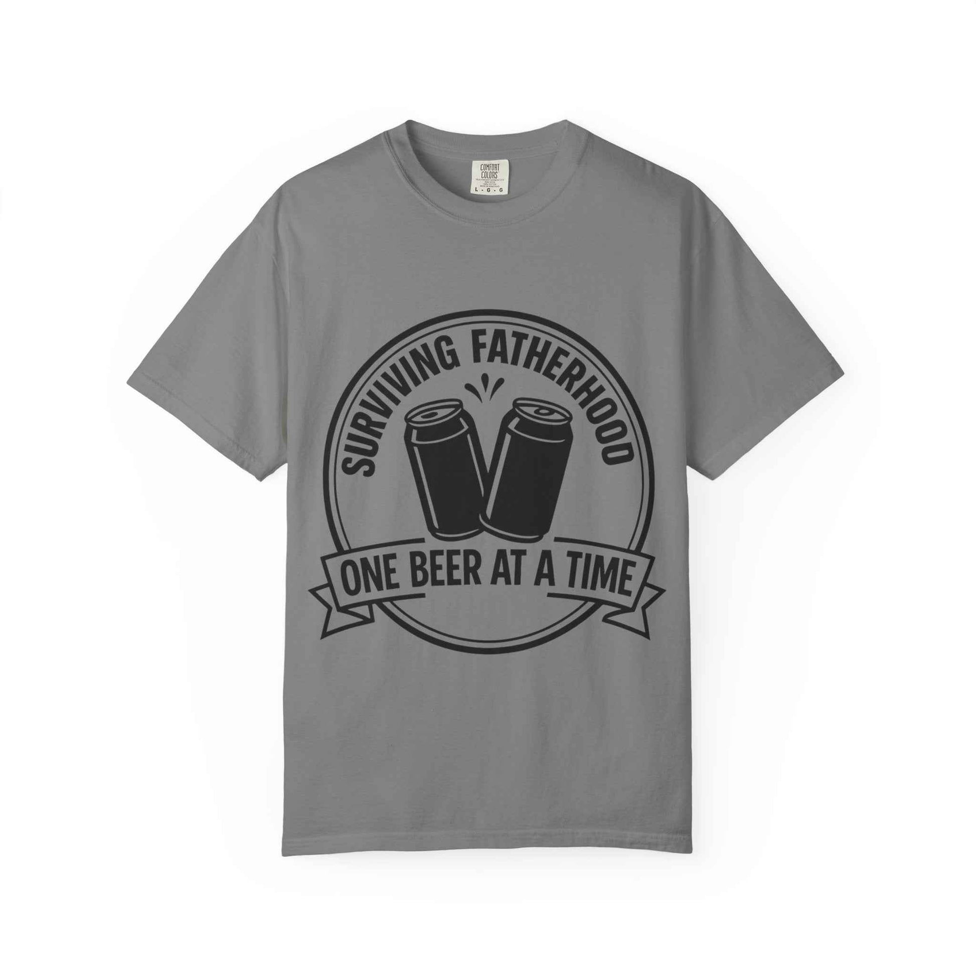 Surviving Fatherhood T-Shirt - Unisex Funny Beer Graphic Tee
