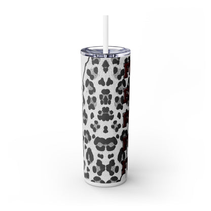 20oz Skinny Tumbler with Straw - Bold 'F*CK' Design