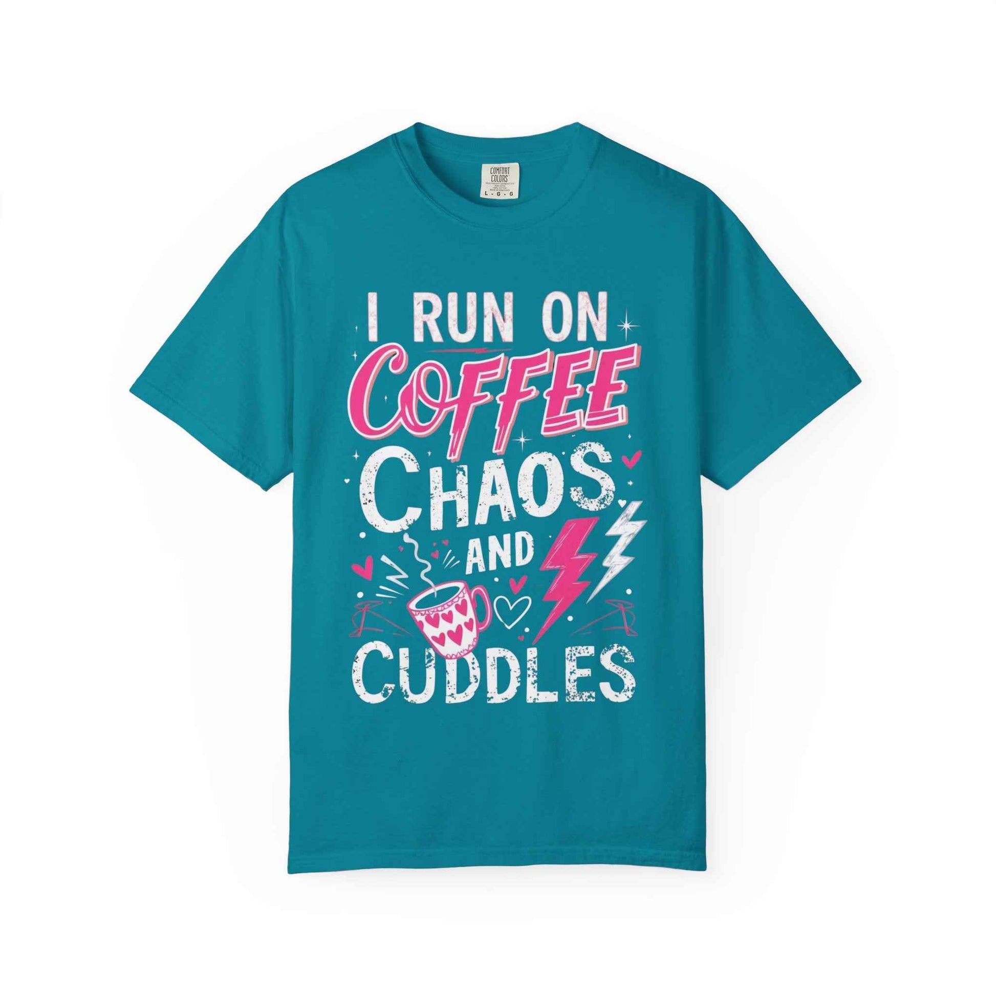 Coffee Chaos and Cuddles T-Shirt for Moms & Coffee Lovers