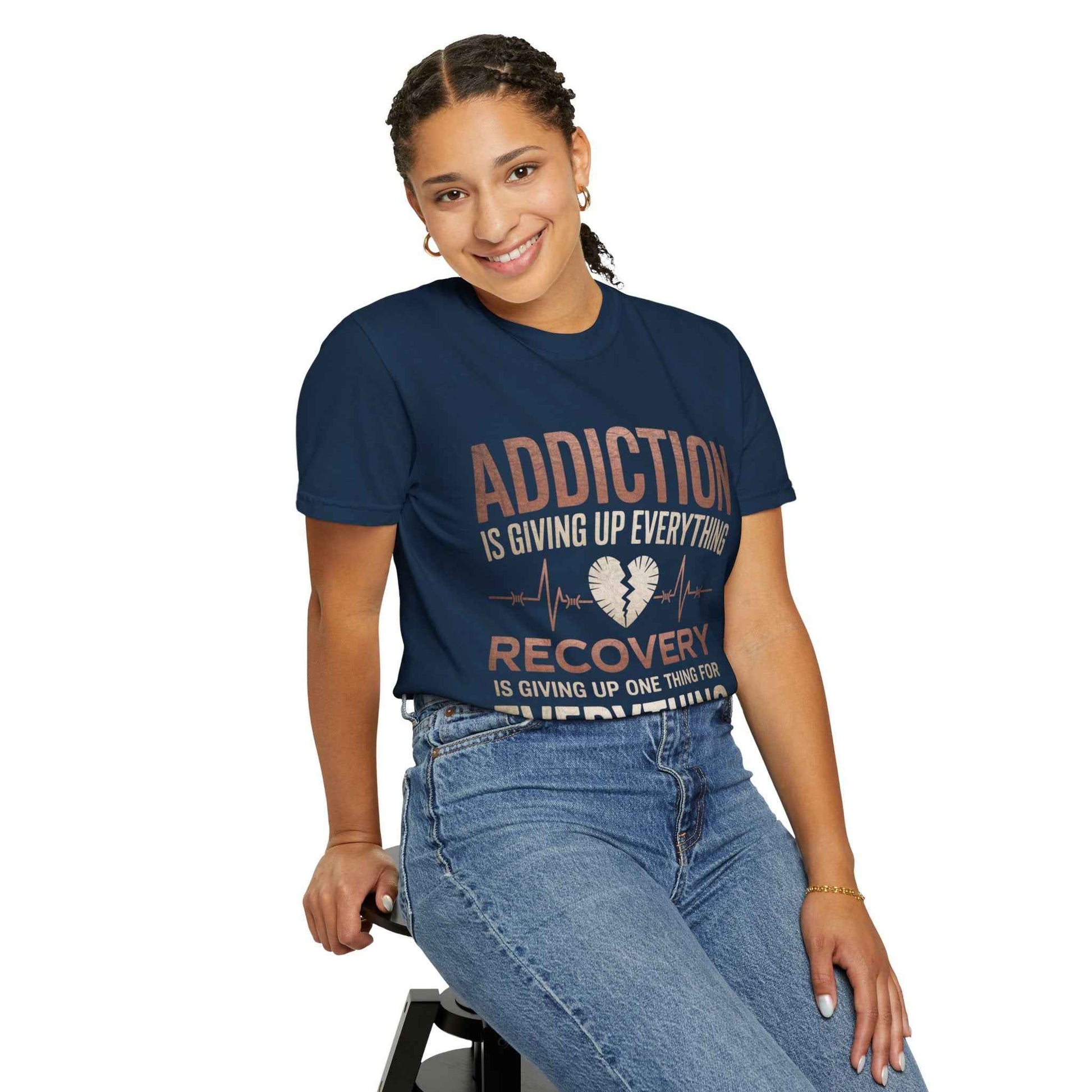 Unisex Recovery Message T-Shirt - Supporting Addiction Awareness
