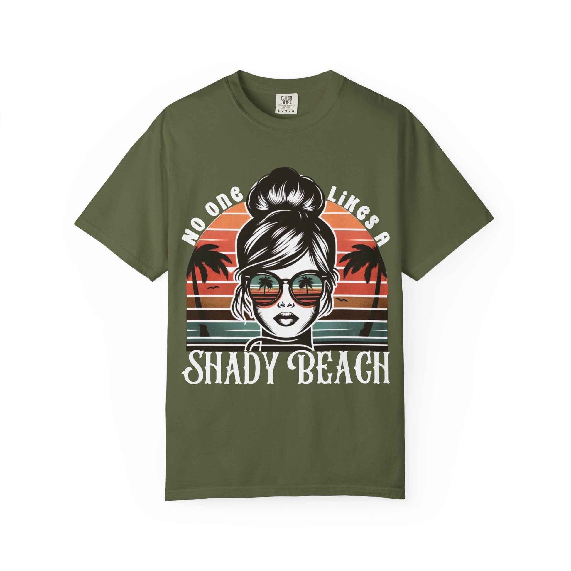 No One Likes a Shady Beach Unisex T-Shirt - Vintage Summer Vibe White Text