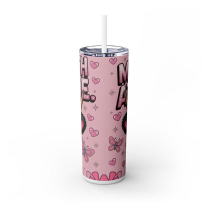 Skinny Tumbler with Straw - 'Do Moo With Attitude' 20oz Cute Cow Design