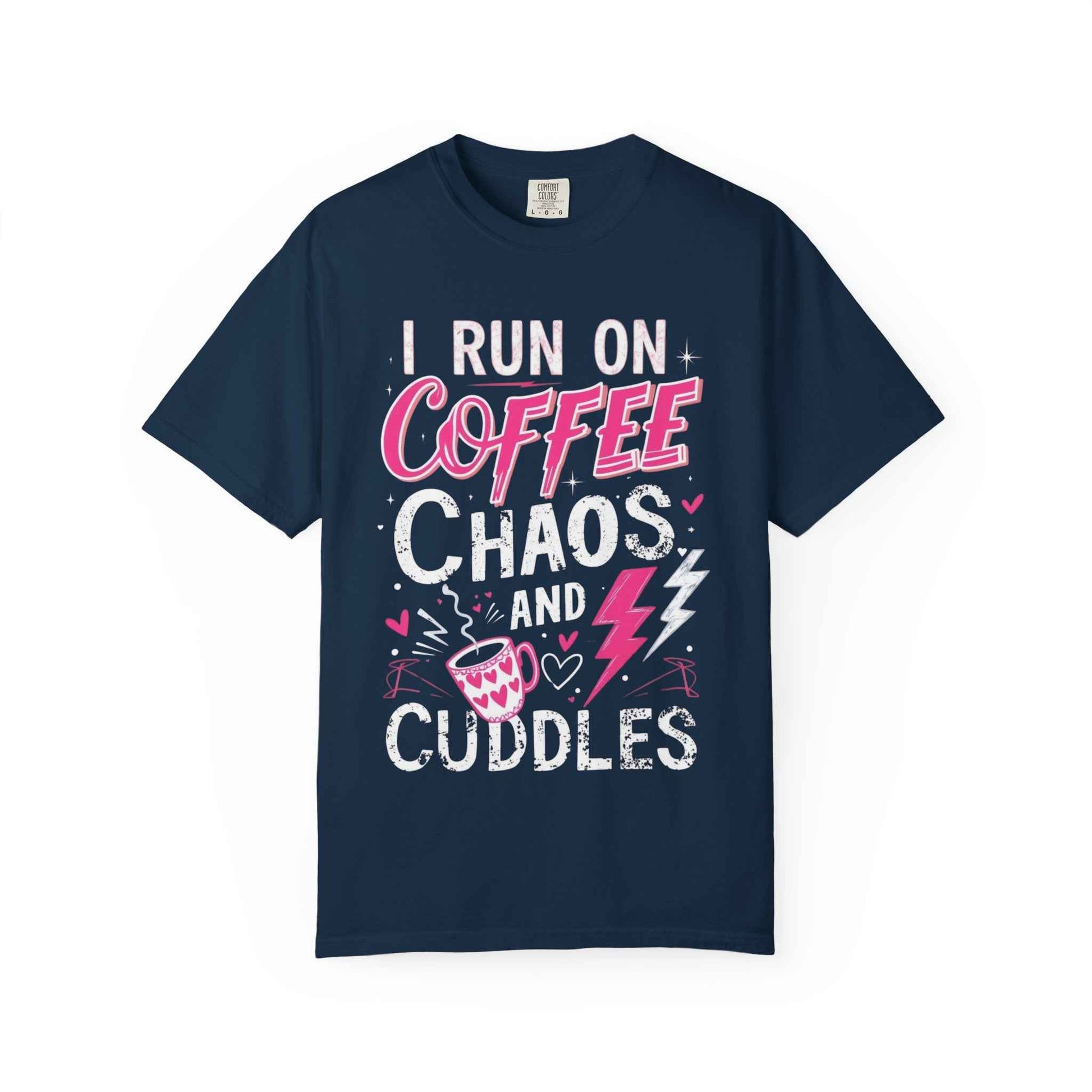 Coffee Chaos and Cuddles T-Shirt for Moms & Coffee Lovers