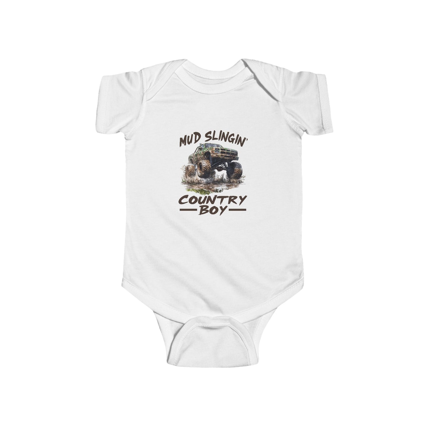 Infant Country Boy Bodysuit - Mud Slingin Baby Outfit