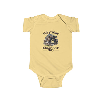 Infant Country Boy Bodysuit - Mud Slingin Baby Outfit