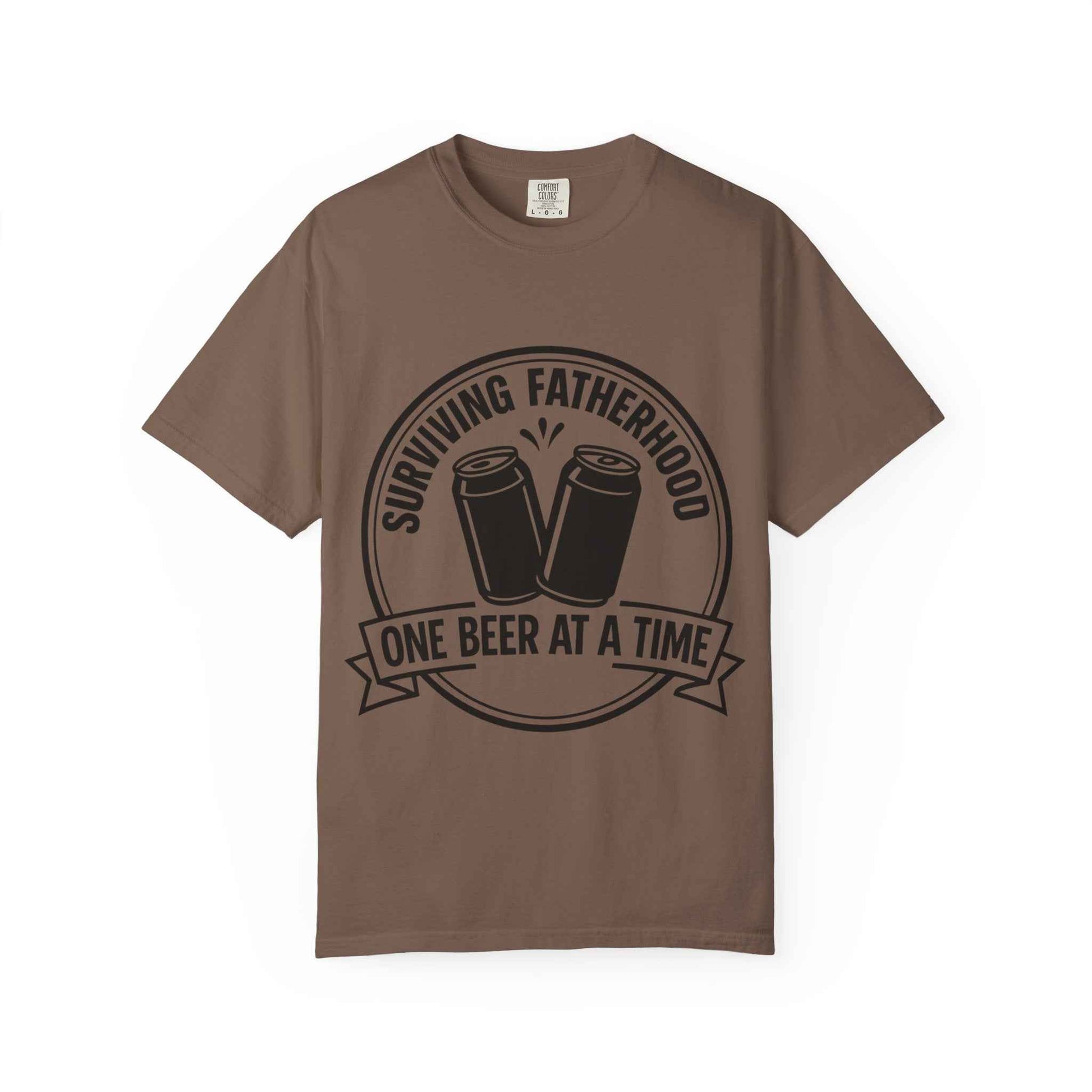 Surviving Fatherhood T-Shirt - Unisex Funny Beer Graphic Tee