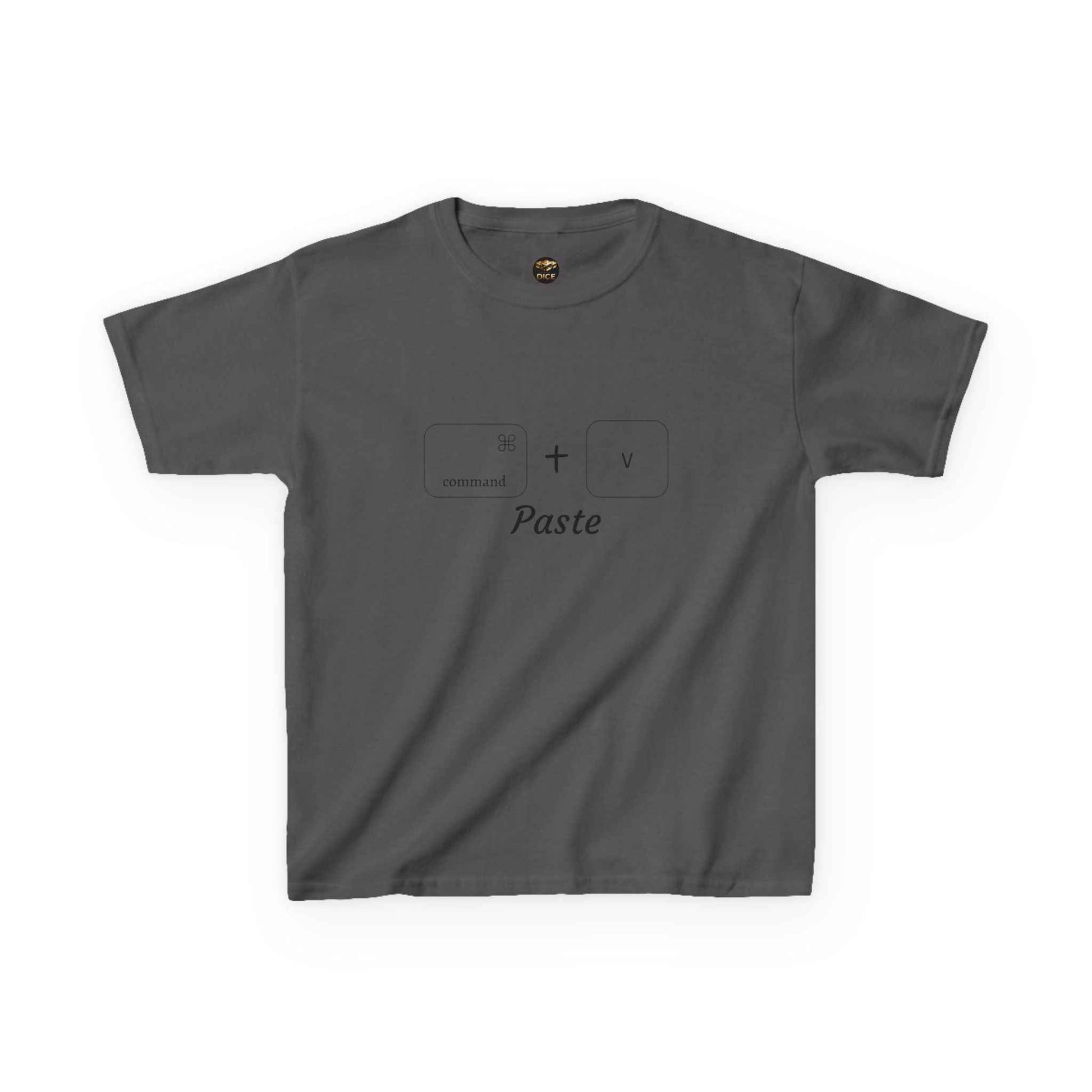 Kids Command + V - Paste Tshirt (Black Border)