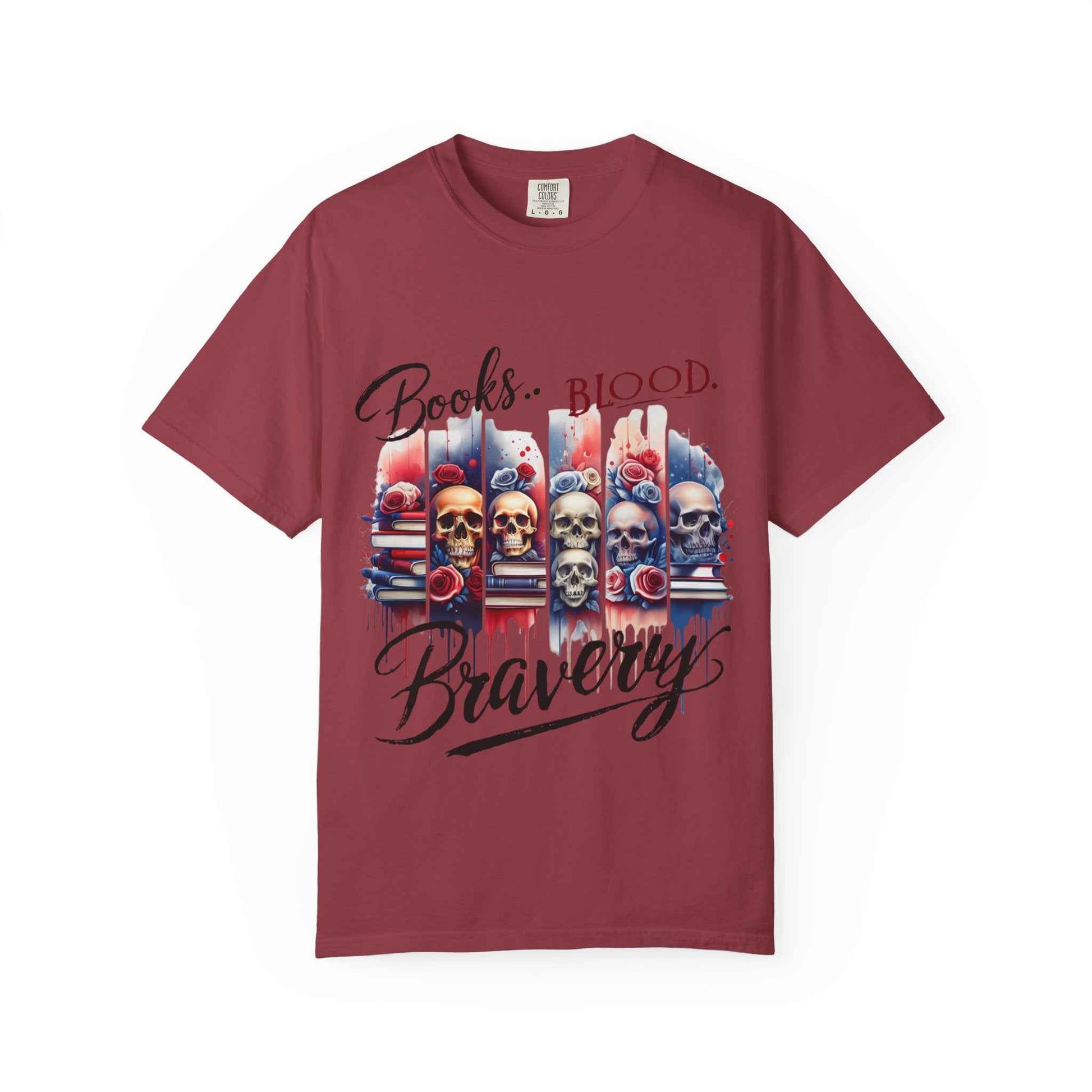 Books, Blood, and Bravery | Patriotic Graphic Tshirt