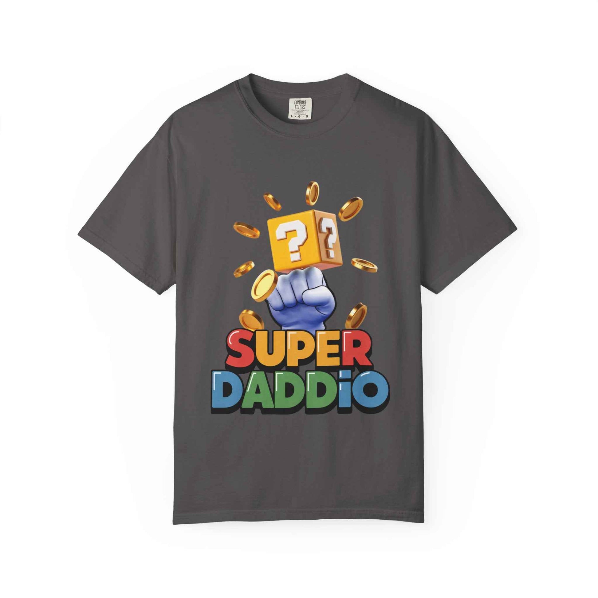 Super Daddio Garment-Dyed T-Shirt - Fun Gaming Tee for Dads