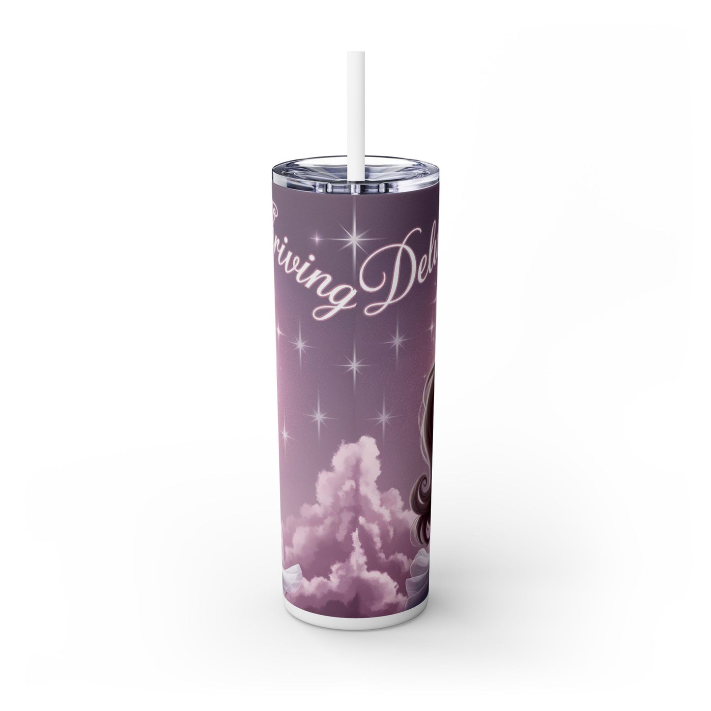 Delusional Princess Skinny Tumbler with Straw - 20oz