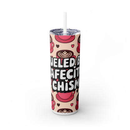 Coffee Lover's Skinny Tumbler with Straw - 20oz