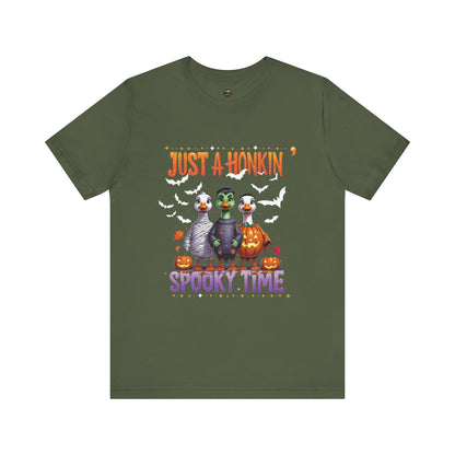 Spooky Tee - Just A Honkin Spooky Time (White Bats)