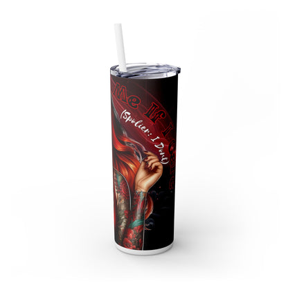 Glamorous Tattooed Skinny Tumbler, 20oz - Bold Drinkware for the Fierce and Stylish, Perfect for Gifts, Parties, Events, and Everyday Use