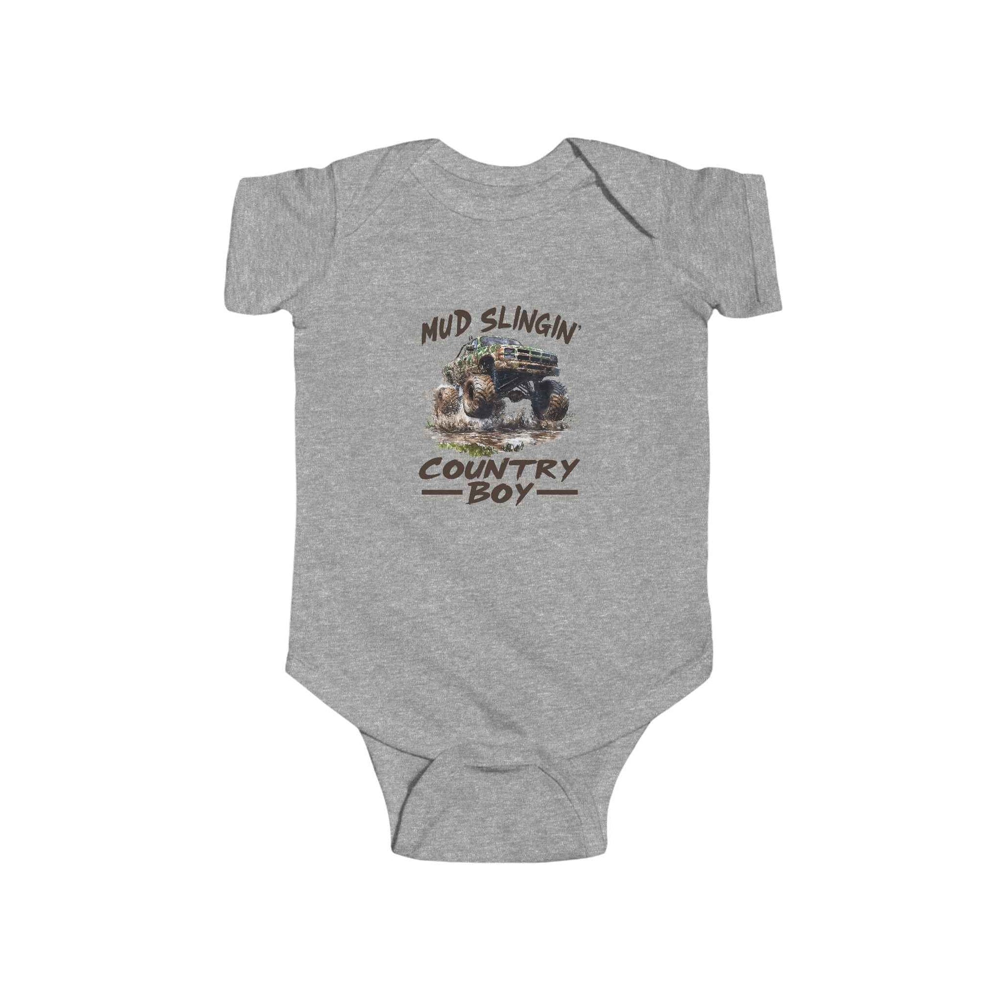 Infant Country Boy Bodysuit - Mud Slingin Baby Outfit