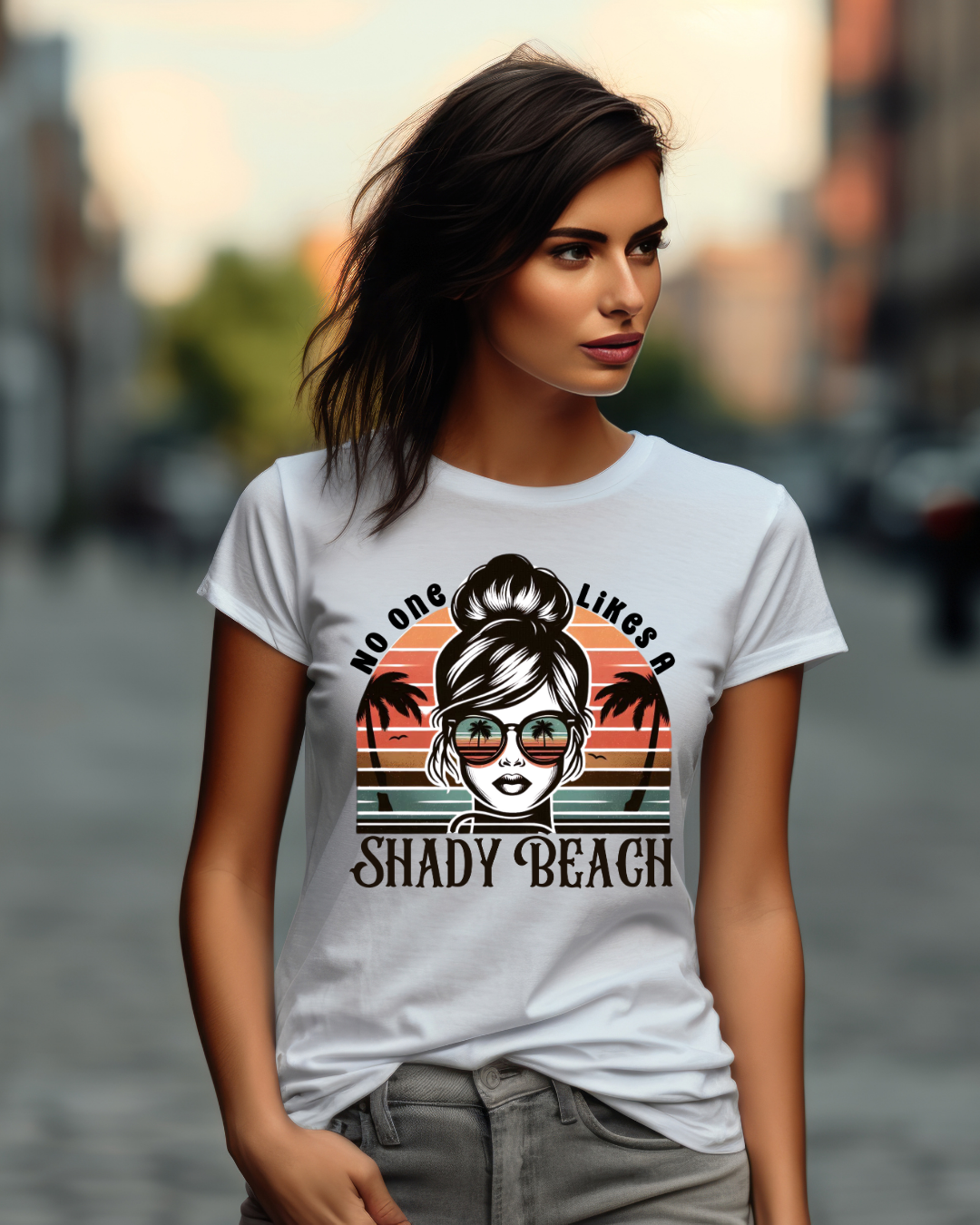 No One Likes a Shady Beach Unisex T-Shirt - Fun Summer Graphic Tee - Designs By Dice