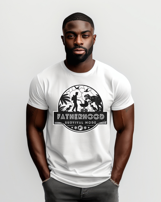 Fatherhood Survival Mode - Jurassic Park theme Graphic Tee