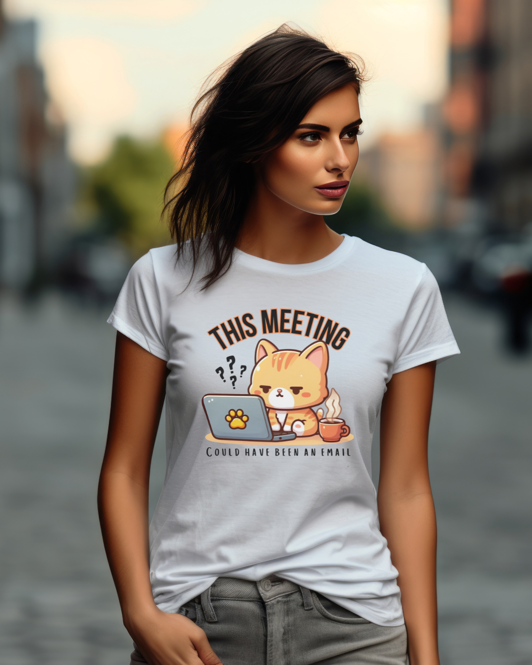 Cat Themed T-Shirt - This Meeting Could Have Been an Email