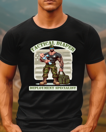 Tactical Dad Tshirt - Green Text