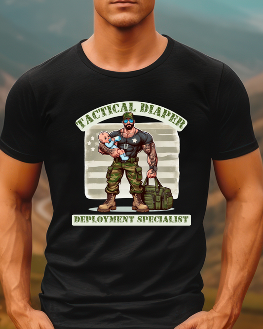 Tactical Dad Tshirt - Green Text