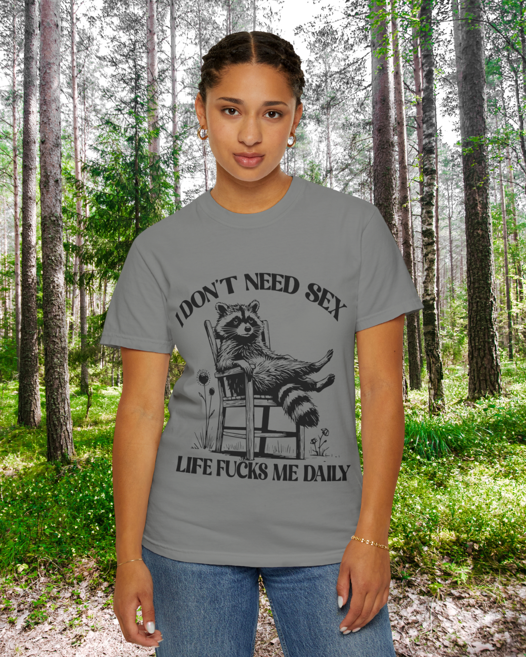 Funny Raccoon Graphic T-shirt