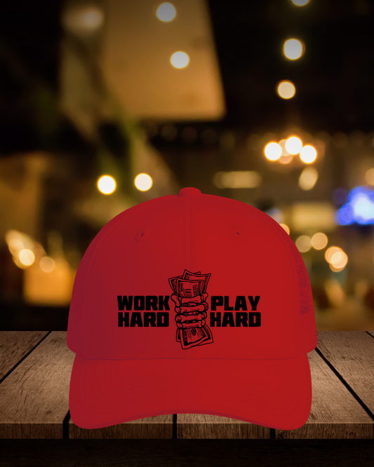 Work Hard Play Hard Snapback Trucker Cap