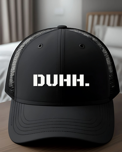 Trendy Snapback Cap with 'DUHH.' Design