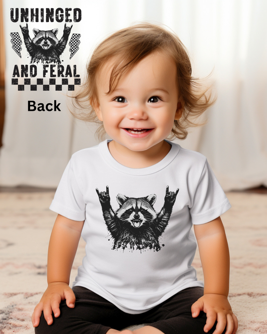 Rocking Raccoon Toddler Tee - Unhinged & Feral T-Shirt