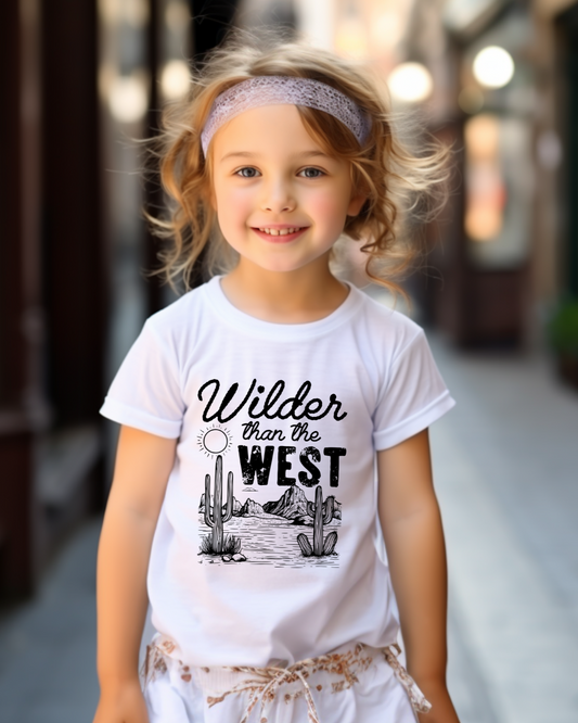 Adventurous Kids Cotton Tee - Wilder than the West