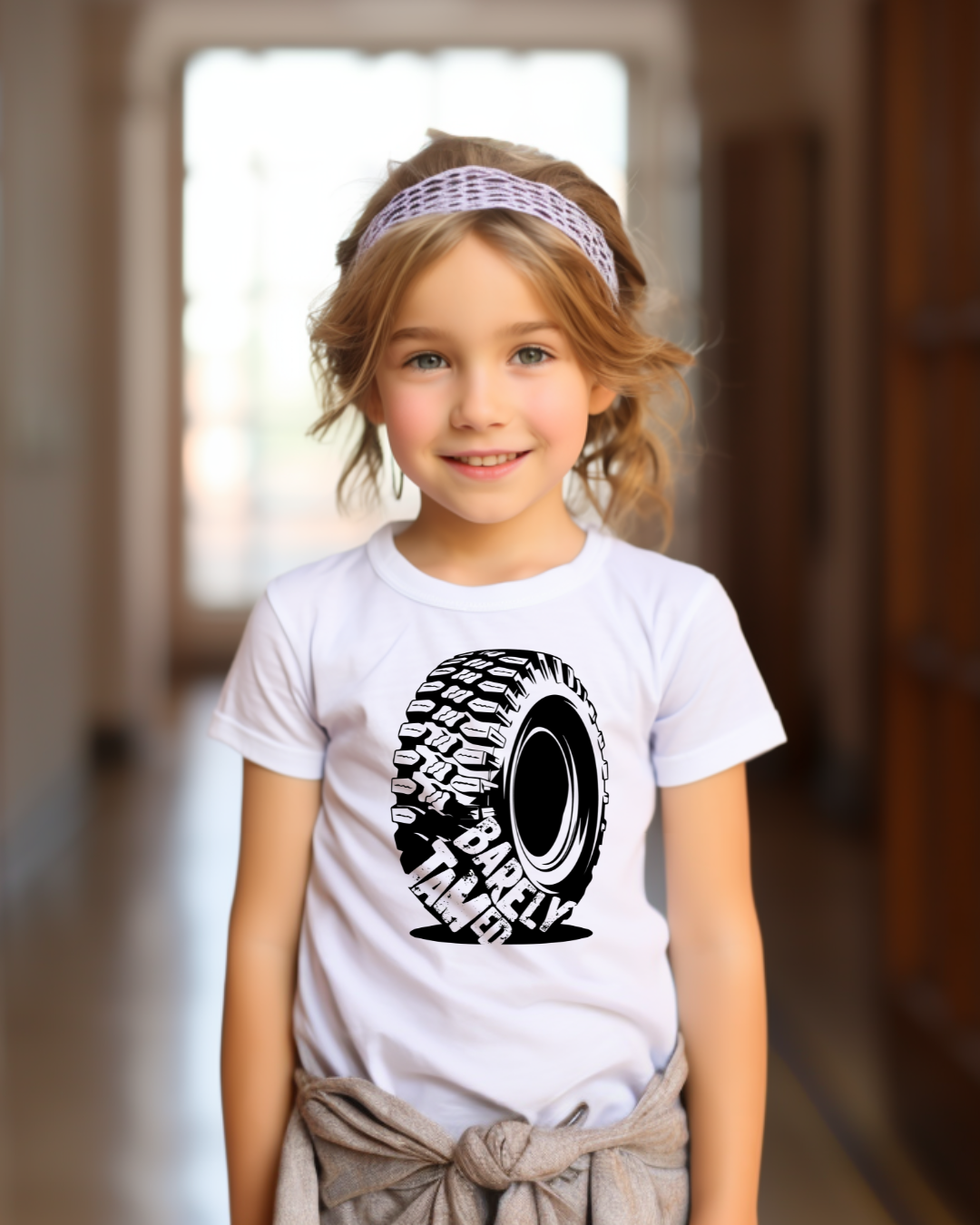 Barely Tamed Kids Tire Print Tee
