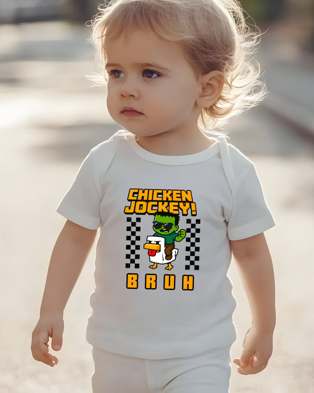 Funny Infant - Chicken Jockey Bruh T-Shirt