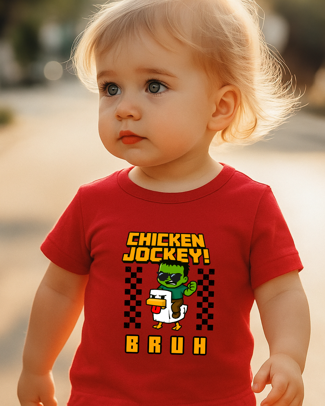 Funny Infant - Chicken Jockey Bruh T-Shirt