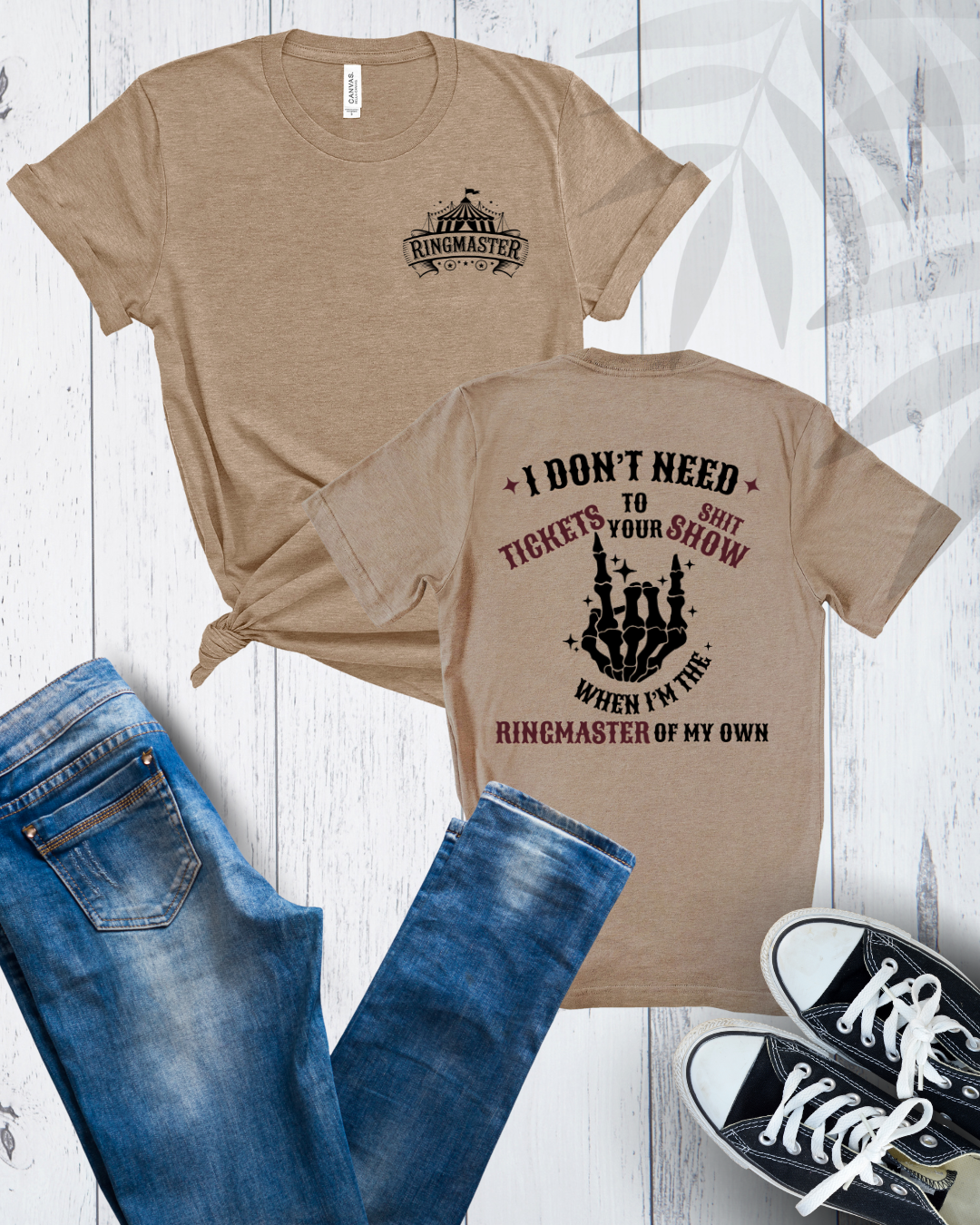 Ringmaster Of My Own Shit Show Graphic Tee (Black Text) - Designs By Dice