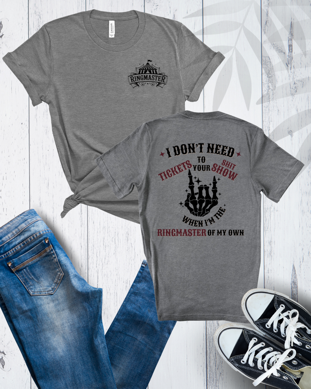 Ringmaster Of My Own Shit Show Graphic Tee (Black Text) - Designs By Dice