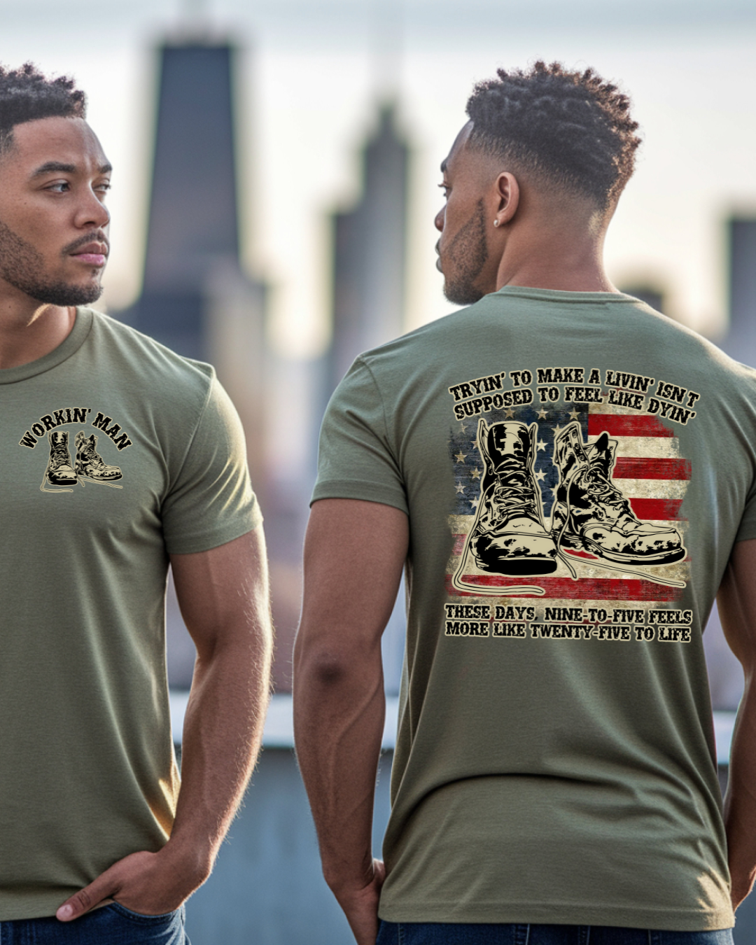Patriotic Workin' Man T-Shirt - Designs By Dice