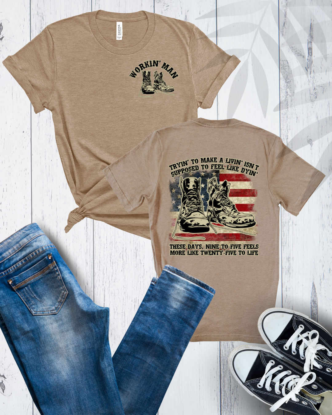 Patriotic Workin' Man T-Shirt - Designs By Dice