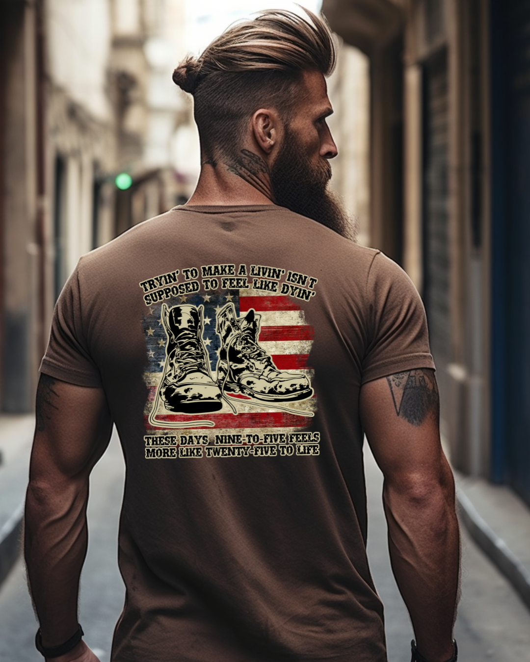 Patriotic Workin' Man T-Shirt - Designs By Dice