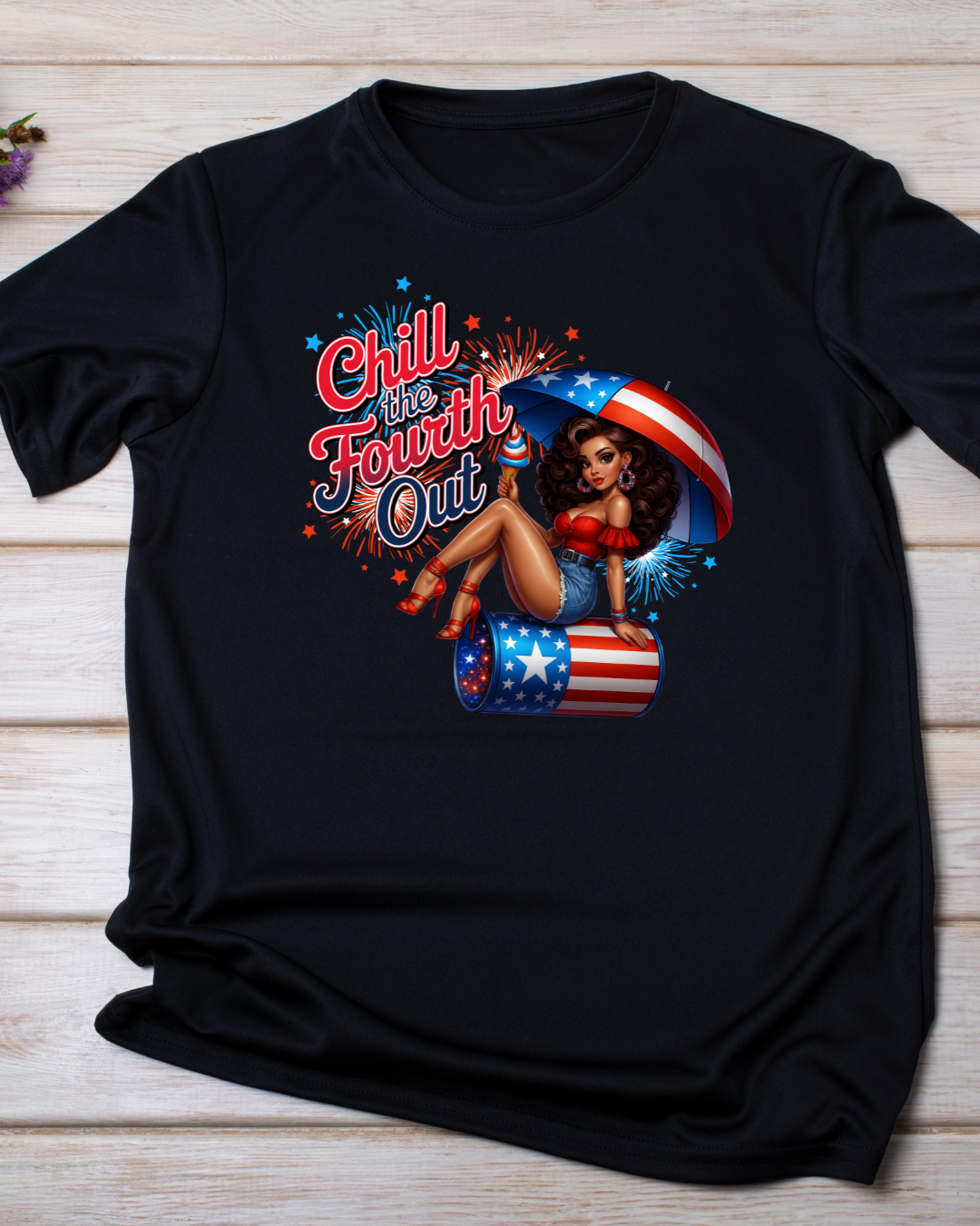 Chill The Fourth Out Patriotic Graphic Tee