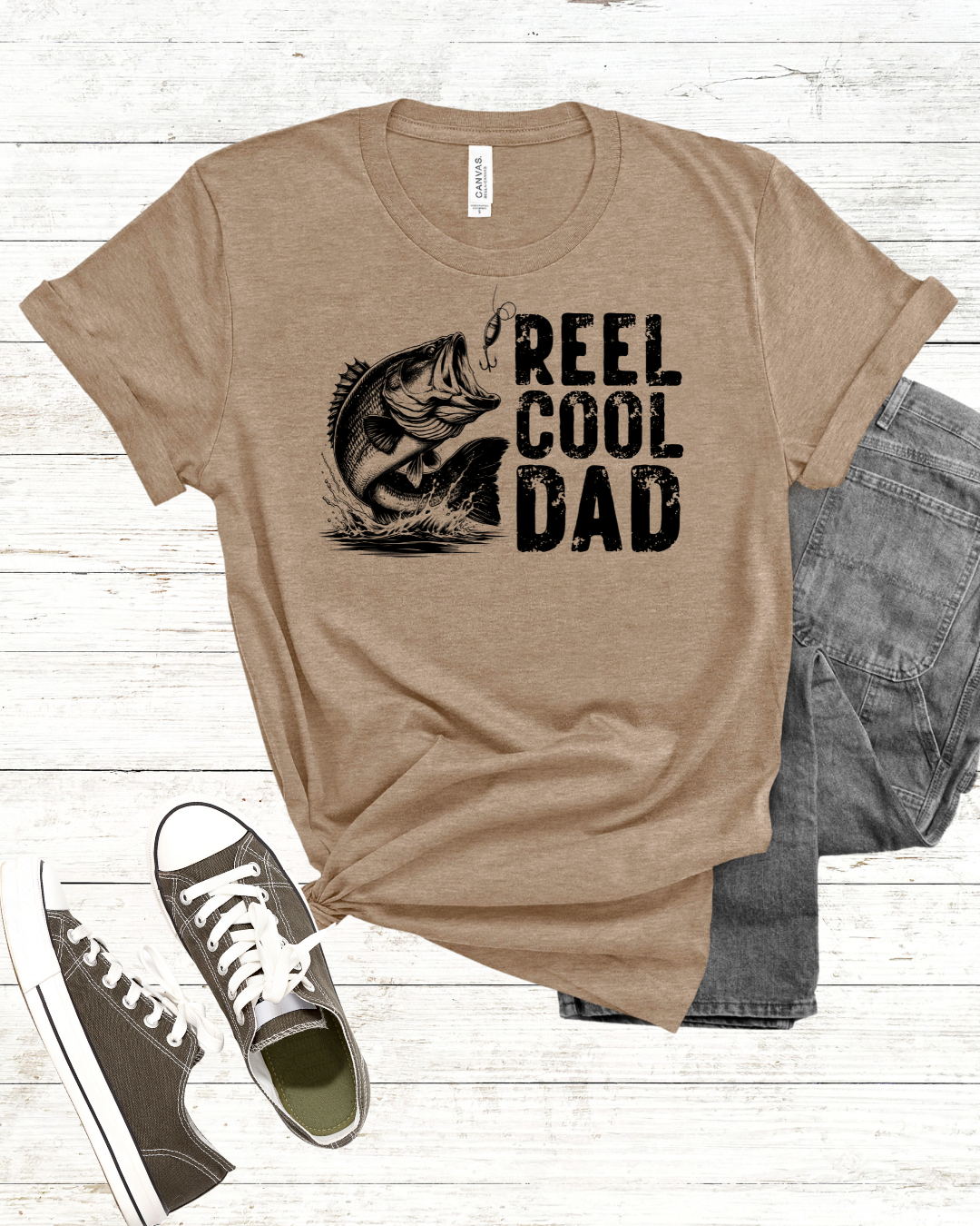 Reel Cool Dad Fishing T-Shirt - Designs By Dice