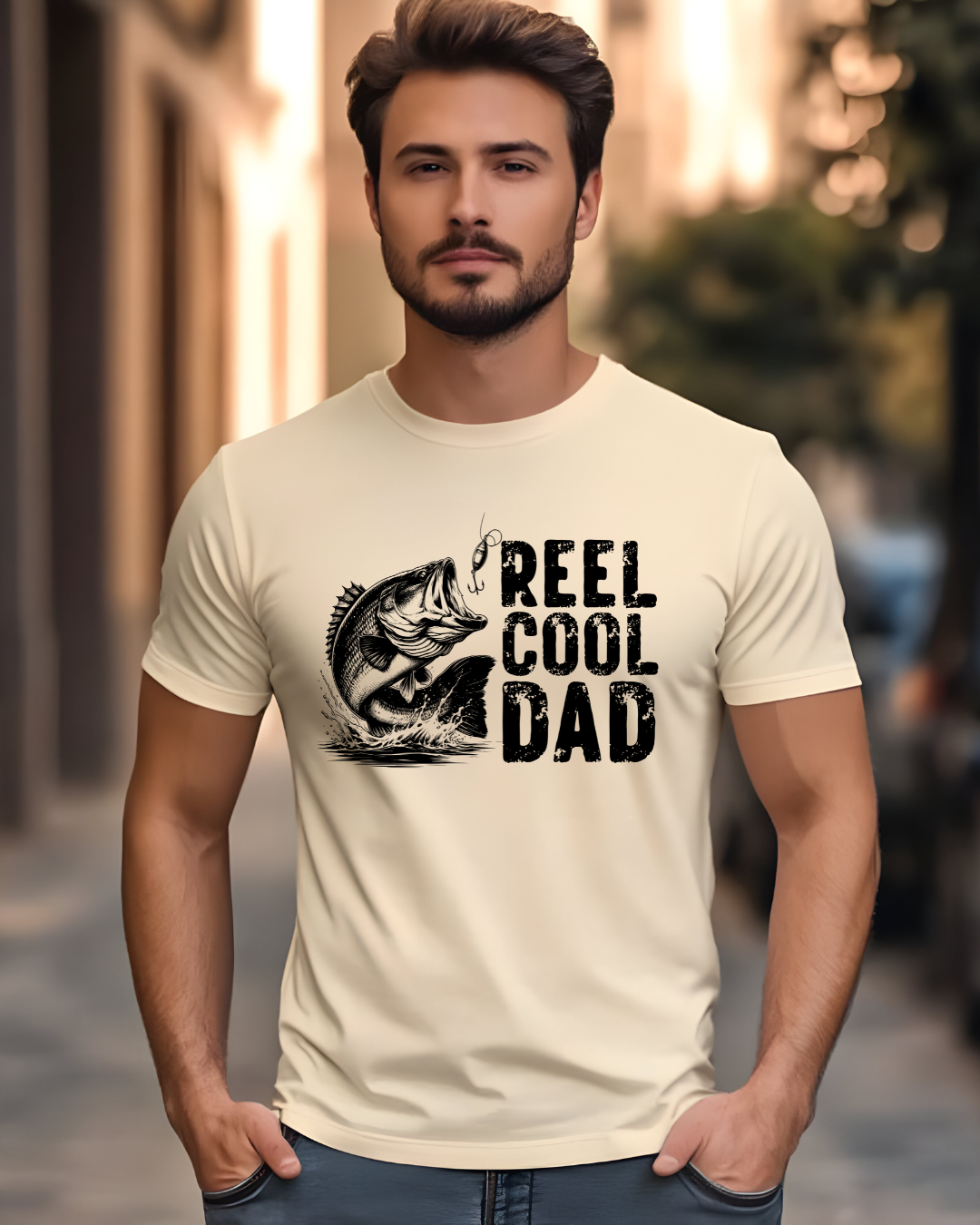 Reel Cool Dad Fishing T-Shirt - Designs By Dice