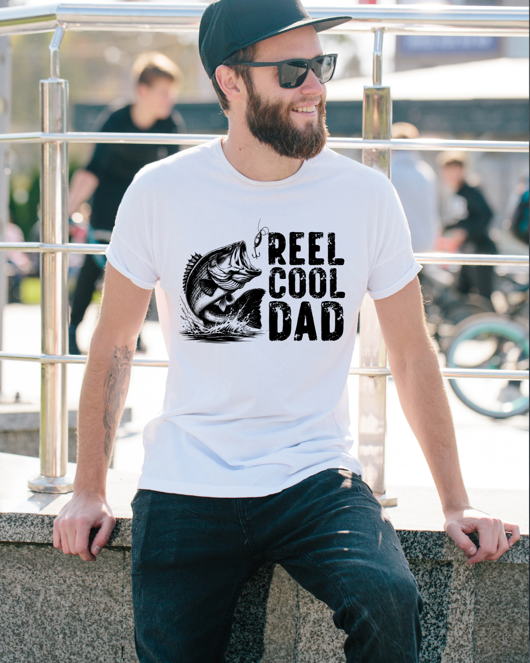 Reel Cool Dad Fishing T-Shirt - Designs By Dice