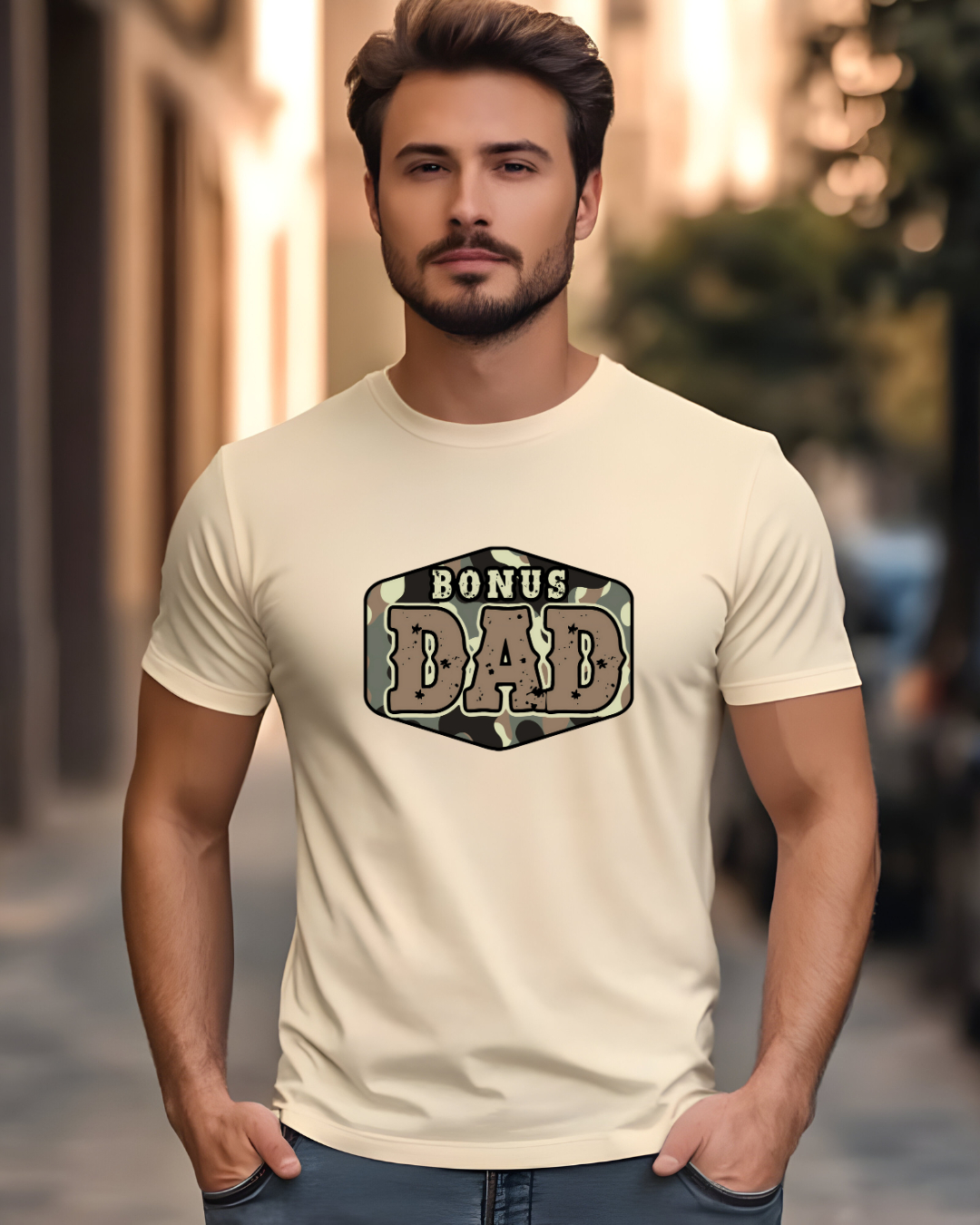 Bonus Dad Camouflage Tee - Designs By Dice