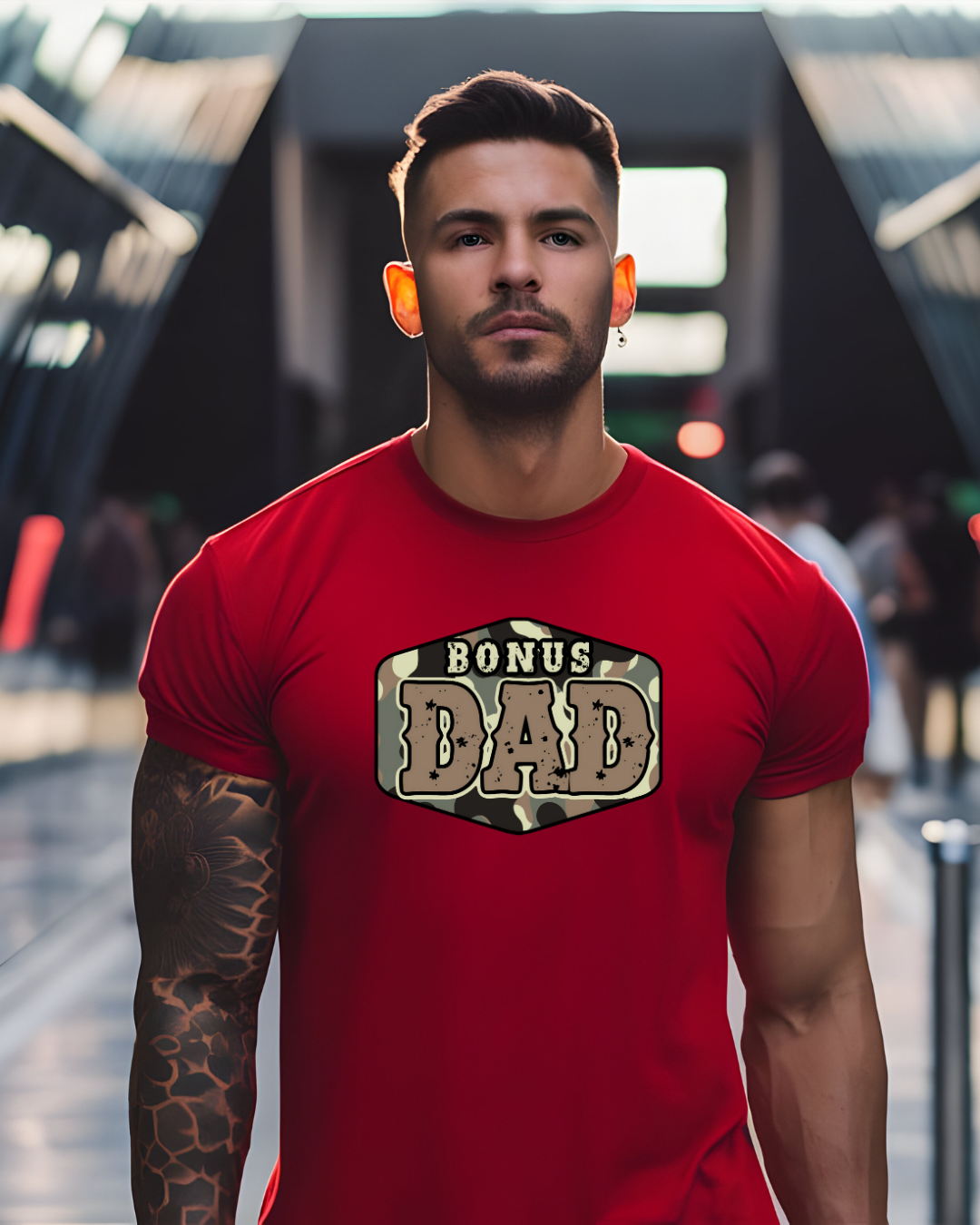 Bonus Dad Camouflage Tee - Designs By Dice