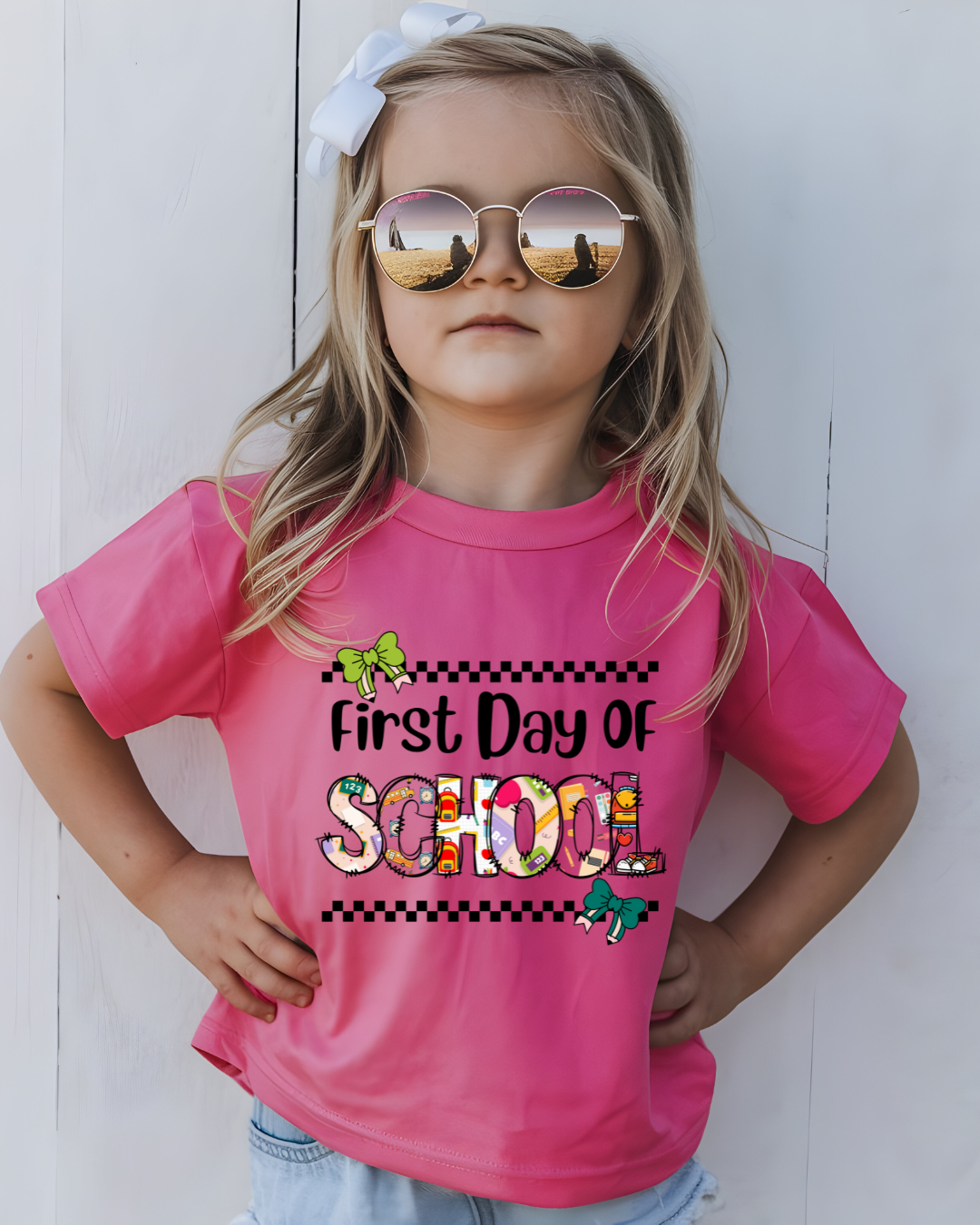 Kids Tee - First Day of School Children's Cotton T-shirt - Designs By Dice