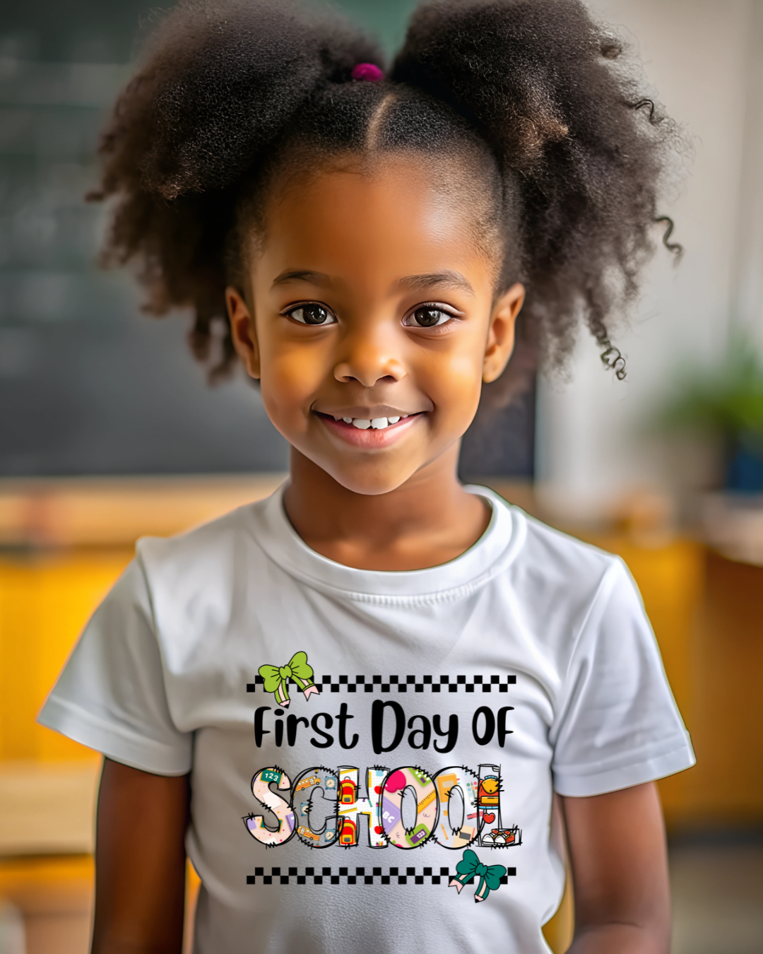 Kids Tee - First Day of School Children's Cotton T-shirt - Designs By Dice