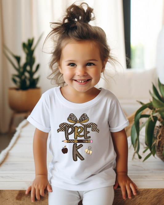 Leopard Print PREK Kids Heavy Cotton Tee